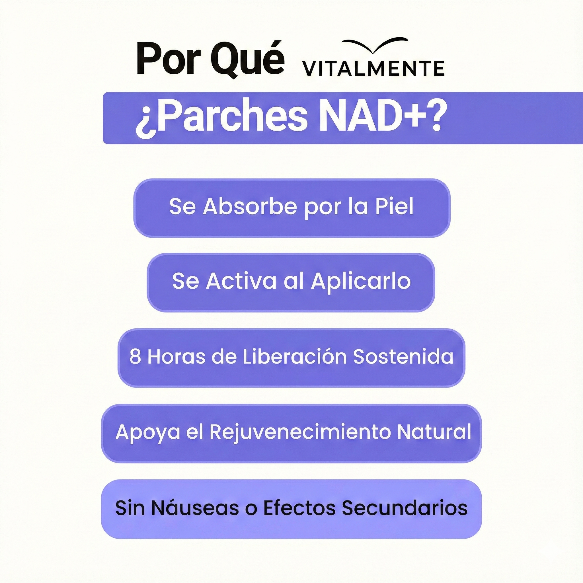 Parches NAD+ Boost™ Vitalidad renovada y rejuvenecimiento celular