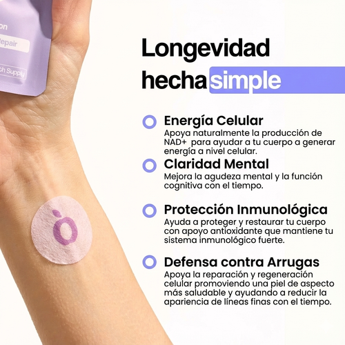 Parches NAD+ Boost™ Vitalidad renovada y rejuvenecimiento celular